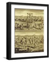 Torturing Enemies from the Customs of the American Savages-null-Framed Giclee Print