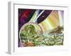 Torus Wheel Settlement Interior-Rick Guidice-Framed Giclee Print