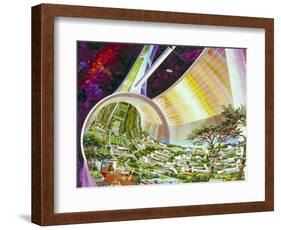 Torus Wheel Settlement Interior-Rick Guidice-Framed Giclee Print