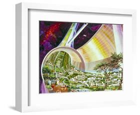 Torus Wheel Settlement Interior-Rick Guidice-Framed Giclee Print