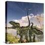 Torvosaurus Dinosaurs on a Cliff Searching for Prey-Stocktrek Images-Stretched Canvas