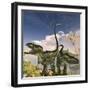 Torvosaurus Dinosaurs on a Cliff Searching for Prey-Stocktrek Images-Framed Art Print