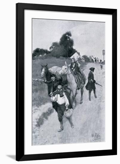 Tory Refugees on Their Way to Canada, Illustration from "Colonies and Nation" by Woodrow Wilson-Howard Pyle-Framed Giclee Print