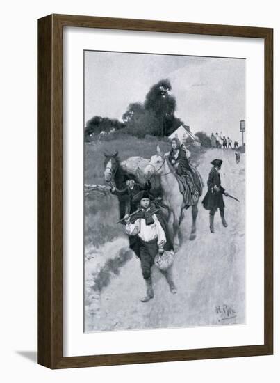 Tory Refugees on Their Way to Canada, Illustration from "Colonies and Nation" by Woodrow Wilson-Howard Pyle-Framed Giclee Print