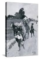 Tory Refugees on Their Way to Canada, Illustration from "Colonies and Nation" by Woodrow Wilson-Howard Pyle-Stretched Canvas