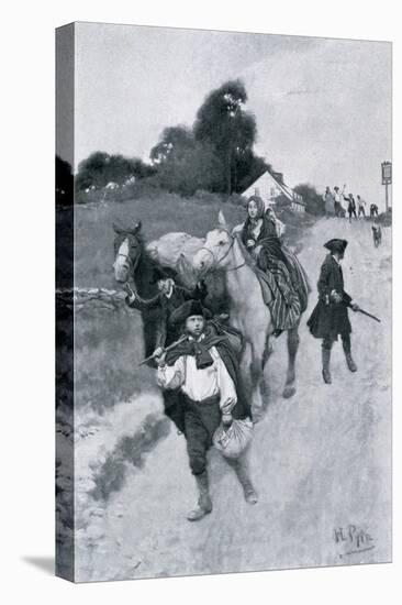 Tory Refugees on Their Way to Canada, Illustration from "Colonies and Nation" by Woodrow Wilson-Howard Pyle-Stretched Canvas