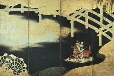 The Two Rival Generals, Sakasi Takatsuna and Kajiwara Kagesue, at the Battle of the Uji River-Tosa Mitsuyoshi-Mounted Giclee Print