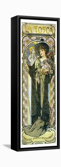 Tosca Opera With Sara Bernhardt-Alphonse Mucha-Framed Stretched Canvas