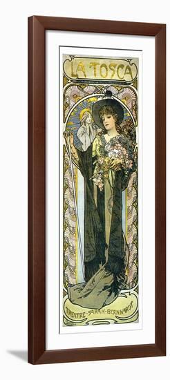 Tosca Opera With Sara Bernhardt-Alphonse Mucha-Framed Art Print