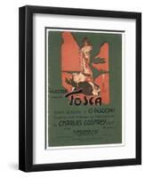 Tosca, the Death of Scarpia-Adolfo Hohenstein-Framed Art Print