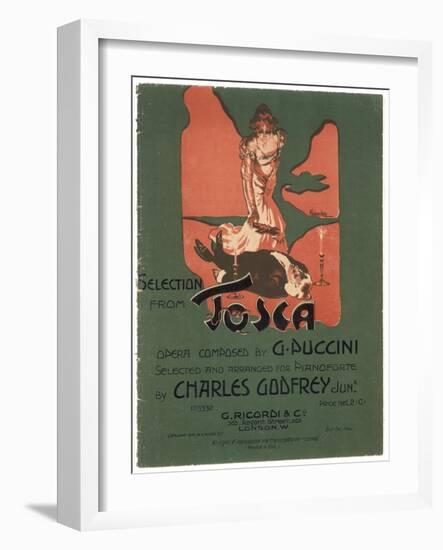 Tosca, the Death of Scarpia-Adolfo Hohenstein-Framed Art Print