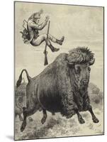 Tossed by a Prairie Bull-null-Mounted Giclee Print