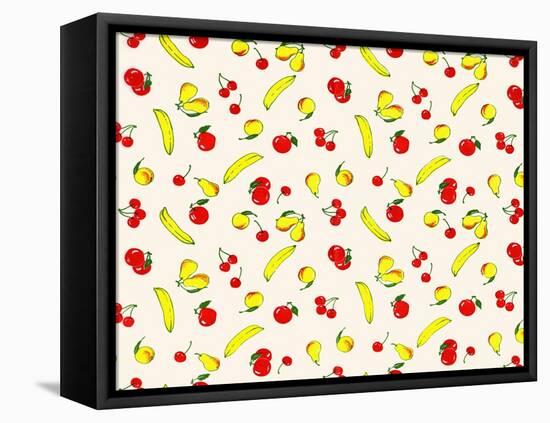 Tossed Fruit-null-Framed Stretched Canvas