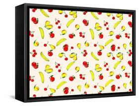 Tossed Fruit-null-Framed Stretched Canvas