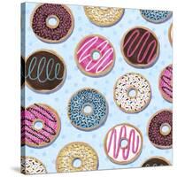 Tossed Painterly Donuts-Elizabeth Caldwell-Stretched Canvas