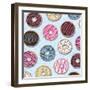 Tossed Painterly Donuts-Elizabeth Caldwell-Framed Giclee Print