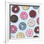 Tossed Painterly Donuts-Elizabeth Caldwell-Framed Giclee Print