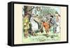 Tossing a Garland of Flowers to the Queen of the Dance-Randolph Caldecott-Framed Stretched Canvas