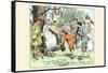 Tossing a Garland of Flowers to the Queen of the Dance-Randolph Caldecott-Framed Stretched Canvas