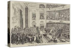 Total Abstainers' Meeting in Sadler's Wells Theatre-George Cruikshank-Stretched Canvas