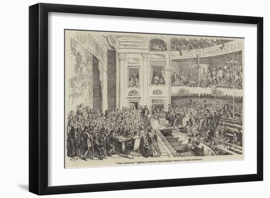 Total Abstainers' Meeting in Sadler's Wells Theatre-George Cruikshank-Framed Giclee Print