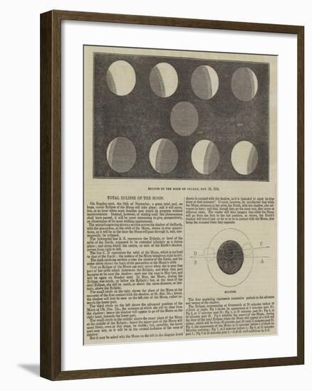 Total Eclipse of the Moon-null-Framed Giclee Print