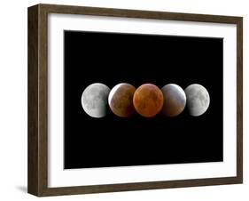 Total Lunar Eclipse, Montage Image-Dr. Juerg Alean-Framed Premium Photographic Print