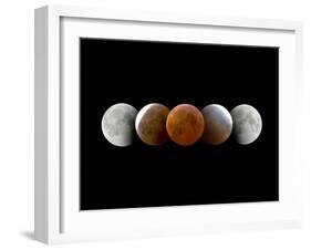 Total Lunar Eclipse, Montage Image-Dr. Juerg Alean-Framed Photographic Print