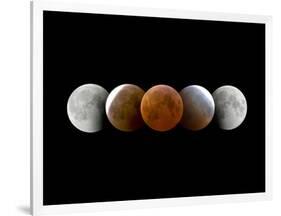 Total Lunar Eclipse, Montage Image-Dr. Juerg Alean-Framed Photographic Print