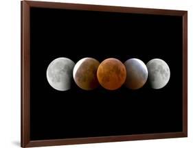 Total Lunar Eclipse, Montage Image-Dr. Juerg Alean-Framed Photographic Print