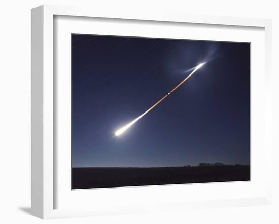 Total Lunar Eclipse with Eclipse Motion Trail-null-Framed Photographic Print