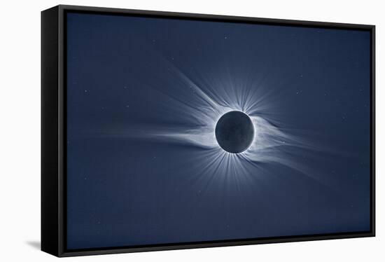 Total solar eclipse, corona at totality-null-Framed Stretched Canvas