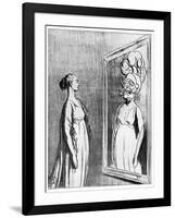 Total War: What Old Mirrors They Make Nowadays, 1868-Honore Daumier-Framed Giclee Print