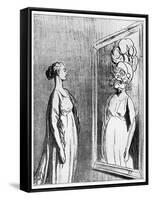 Total War: What Old Mirrors They Make Nowadays, 1868-Honore Daumier-Framed Stretched Canvas