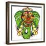 Totem Animal.Elephant-worksart-Framed Premium Giclee Print