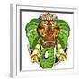 Totem Animal.Elephant-worksart-Framed Premium Giclee Print