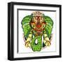 Totem Animal.Elephant-worksart-Framed Art Print