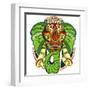 Totem Animal.Elephant-worksart-Framed Art Print