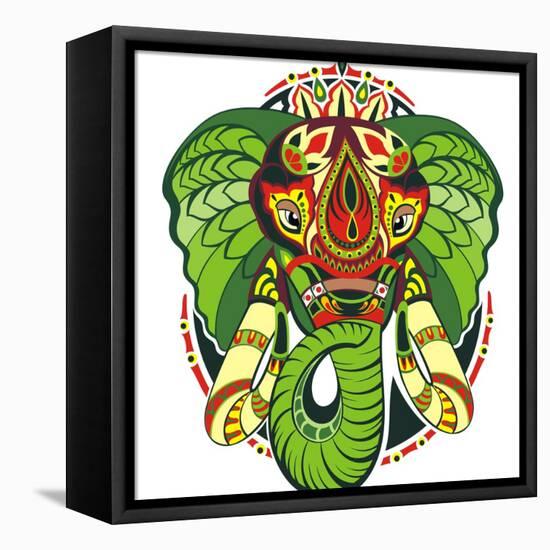 Totem Animal.Elephant-worksart-Framed Stretched Canvas