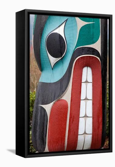 Totem Detail II-Kathy Mahan-Framed Stretched Canvas