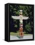 Totem in Stanley Park, Vancouver, British Columbia, Canada-Robert Harding-Framed Stretched Canvas