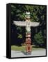 Totem in Stanley Park, Vancouver, British Columbia, Canada-Robert Harding-Framed Stretched Canvas