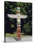 Totem in Stanley Park, Vancouver, British Columbia, Canada-Robert Harding-Stretched Canvas