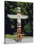 Totem in Stanley Park, Vancouver, British Columbia, Canada-Robert Harding-Stretched Canvas