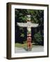 Totem in Stanley Park, Vancouver, British Columbia, Canada-Robert Harding-Framed Photographic Print