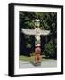 Totem in Stanley Park, Vancouver, British Columbia, Canada-Robert Harding-Framed Photographic Print