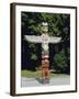 Totem in Stanley Park, Vancouver, British Columbia, Canada-Robert Harding-Framed Photographic Print