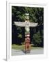 Totem in Stanley Park, Vancouver, British Columbia, Canada-Robert Harding-Framed Photographic Print