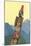 Totem Pole and Mountains-null-Mounted Giclee Print