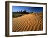 Totem Pole and Sand Springs, Monument Valley Tribal Park, Arizona, USA-Lee Frost-Framed Photographic Print